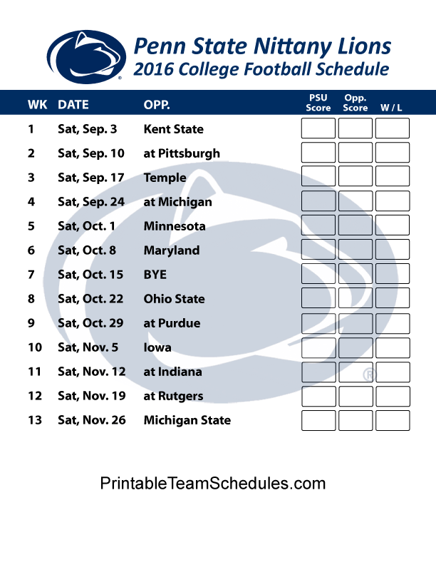 Talking PSU's 2016 Schedule - Keystone Sports Network